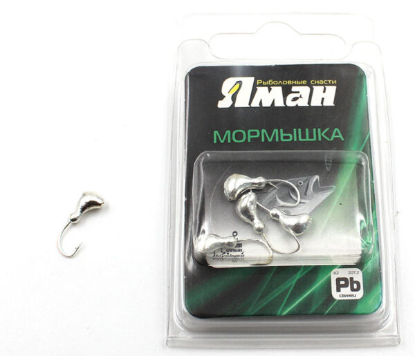 Мормышка "ЯМАН" ст. муравей с отв.,цв.SILVER PLATED, вес 0,5 г (1 шт.)