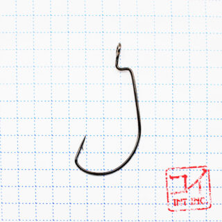 Крючок KOI "WIDE RANGE WORM", размер 1 (INT), цвет BN, офсетный (10 шт.)/90/