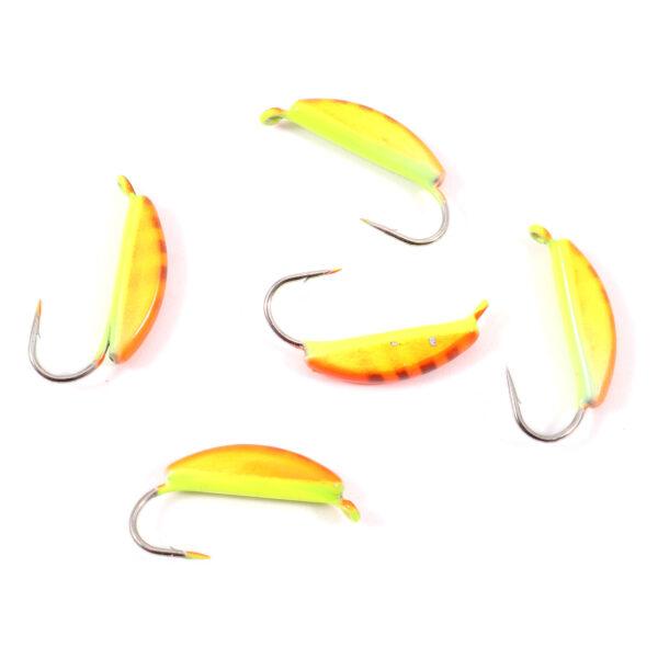 Мормышка вольф"ЯМАН"Супер банан с ушк, р.3,вес 0,90 цв.жел.-оранж.(1 шт.)