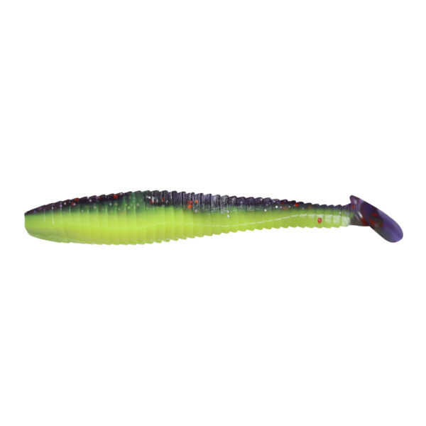 Виброхвост YAMAN PRO Flatter Shad, р.5 inch, цвет #26 - Violet Chartreuse (уп. 4 шт.)