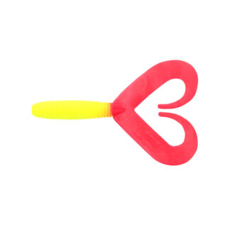Твистер YAMAN PRO Loop-Two, р.4 inch, цвет  #06 - Chartreuse/red (уп.5 шт)